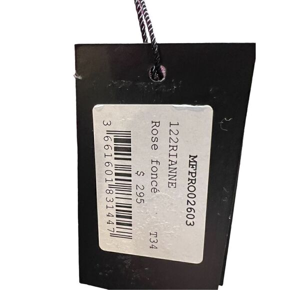 Maje SHORT SATIN-LOOK DRESS in Rose Fonse NWT Size 34/XS - Picture 8 of 9